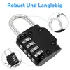 3 Stück Zahlenschloss 4-stellig, Vorhängeschloss für Produktbild-Vorschau 3