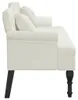 vidaXL Banc avec coussin Crème 120,5x65x75 cm Velours Voir les images du produit 4