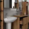 Badezimmer-Hängeschrank VAMI Craft Eiche, Schwarz 1 Tür 3 Produktbild-Vorschau 9