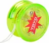 A close-up of a neon green yo-yo with a red starburst sticker that says "YO-YO LIGHT-UP". Náhľad obrázku produktu