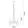 Globo Lighting závěsné svítidlo kovová staromosaz, kabel Náhled obrázku produktu 12
