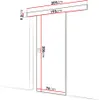 Posuvné interiérové dvere SANITA 1 - 70 cm, biele Náhľad obrázku produktu 2
