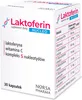 A product shot of a box of Norsa Pharma Lactoferin Nucleo capsules. Voir les images du produit