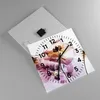 Wanduhr - Quadrat - Glasuhr - blume sommer natur - 40x40cm Produktbild-Vorschau 2