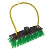 A cleaning brush with green bristles and a yellow hose attachment, isolated on a white background. Produktbild-Vorschau