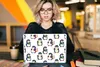 MuchoWow® Laptop Aufkleber Sticker Cover Pinguin - Ski - Produktbild-Vorschau 5