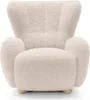 Ohrensessel FILO Rolf 03 Beige Sand Bouclé Teddy Sessel Produktbild-Vorschau 3