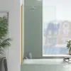 Badewannenaufsatz 140×80 cm, Faltwand, Gold, Aluminium, ESG Produktbild-Vorschau 2