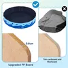 Comparison of two dog pools, highlighting the material difference and showing a close-up of the material. Produktbild-Vorschau