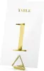 Numerki na stół 1-20 ślubne 7x12cm przezroczyste złote Podgląd zdjęcia produktu 5