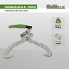 A product shot of a handpackzange (log grabber) with descriptive text and specifications on the right side. Produktbild-Vorschau