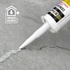 A sealant gun is applying a light gray sealant into a crack in a concrete surface. Produktbild-Vorschau