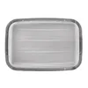A top-down view of a gray and white plastic laundry basket. Anteprima dell’immagine prodotto