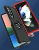 A product shot of a phone case with a ring holder, showing multiple angles and colors. Produktbild-Vorschau
