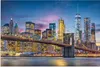 MuchoWow® Poster New York - Brooklyn Bridge - Nacht 180x120 Produktbild-Vorschau 1