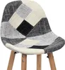Lot De 2 Tabourets De Bar Patchwork Gris Voir les images du produit 2