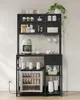 A coffee bar setup on a black metal shelf unit. Náhled obrázku produktu