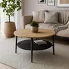 Couchtisch NORDIC mit schwarzen Beinen, Natur Eiche Produktbild-Vorschau 2