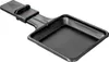 Das Unold Raclette Extendable ist eine kleine, schwarze, rechteckige Antihaft-Bratpfanne mit flachem Produktbild-Vorschau
