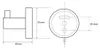 Sapho X-ROUND WHITE Haken, Weiß matt Produktbild-Vorschau 2