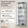 K-Möbel Vitrine en verre debout en aluminium / argent Voir les images du produit 2