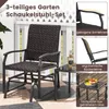 COSTWAY 3-tlg. Gartenmöbel Set mit gepolstertem Sitz, Produktbild-Vorschau 8