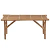 vidaXL Banc de jardin pliable avec support 118 cm bambou Voir les images du produit 2