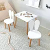 Tavolo per bambini con 2 sedie in legno - design orecchie Anteprima dell’immagine prodotto 4