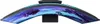 A top-down view of a curved computer monitor displaying a futuristic scene. Produktbild-Vorschau