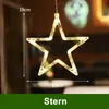 A lit-up star decoration hanging indoors, with measurements indicated. Produktbild-Vorschau