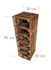Schuhregal aus Holz, Holzkisten mit 6 Fächern, Hohe Produktbild-Vorschau 3