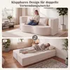 COSTWAY Schlafsofa, Boneless Sofa Bett mit 2 Bequemen Produktbild-Vorschau 4