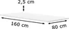 Piano tavolo FDT1608-White, 160 x 80 x 2,5 cm, bianco Anteprima dell’immagine prodotto 1