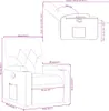 Diagram showing the dimensions of a recliner chair. Podgląd zdjęcia produktu