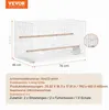 Gabbia per uccelli VEVOR, gabbia in metallo da 760x460x455 Anteprima dell’immagine prodotto 9