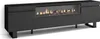 A modern black media console with an integrated electric fireplace. Produktbild-Vorschau