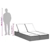 vidaXL Doppel-Sonnenliege mit Auflagen Beige Poly Rattan Produktbild-Vorschau 8