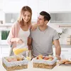 Relaxdays Brotkorb, 3er Set, versch. Größen, geflochten, Produktbild-Vorschau 2
