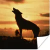 MuchoWow® Poster Wolf - Sonne - Scherenschnitt 100x100 cm - Produktbild-Vorschau 1