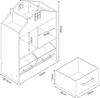 Kinderregal 'Vipsali' mit 2 Faltboxen Haus-Optik 90 x 60 x Produktbild-Vorschau 7