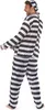 A man wearing a prisoner costume is posing for a photo. Produktbild-Vorschau