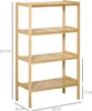 HOMCOM Standregal Bücherregal 4-stufiges Büroregal Produktbild-Vorschau 3