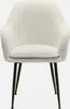 sweeek - 4er Set Bouclé Sessel mit Metallbeinen - Produktbild-Vorschau 4