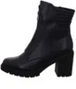 A black leather boot with a thick sole and heel, shown from the side. Produktbild-Vorschau