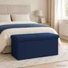 vidaXL Klappbare Aufbewahrungsbank Blau 180 kg 80 L 77 x 38 Produktbild-Vorschau 2