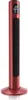A tall, slender red tower fan with a black grille and a digital display on top, standing on a round base. Náhled obrázku produktu