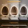 PESENXAN Asymmetrischer LED-Badspiegel mit Beleuchtung Produktbild-Vorschau 7