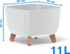 nabbi Plastový kvetináč na nožičkách DGQL300 29 cm - biela Náhľad obrázku produktu 8