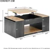 Moderner Couchtisch, Couchtisch mit Liftfunktion, graues Produktbild-Vorschau 10