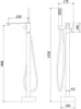 Mexen Urano freistehende Wannenarmatur, schwarz - 75233-70 Produktbild-Vorschau 5